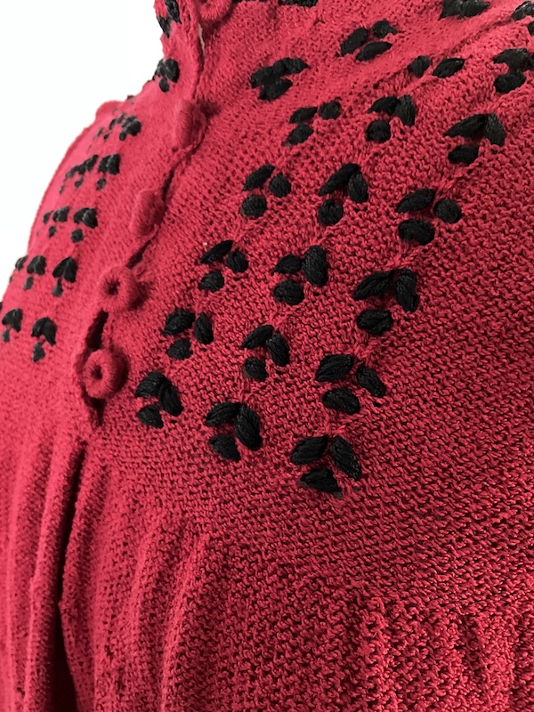 the detail on the breastbone