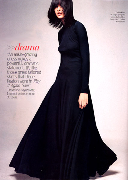 madeline explains why she loves trish goff in this calvin klein dress
