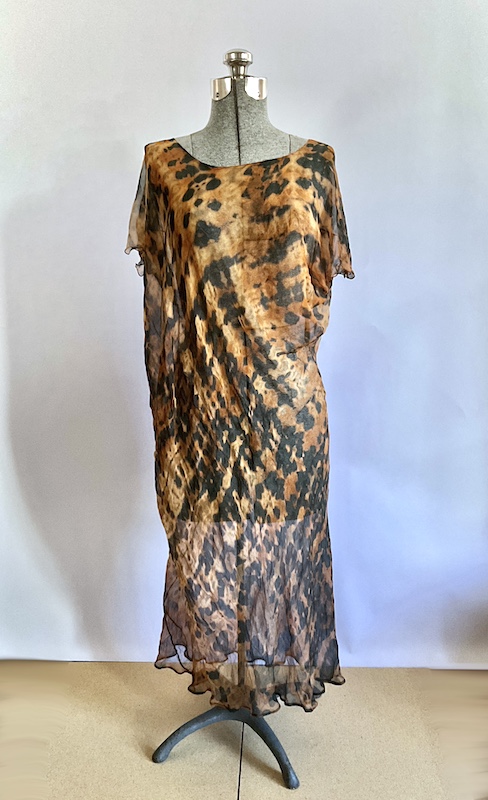 tortoiseshell silk chiffon